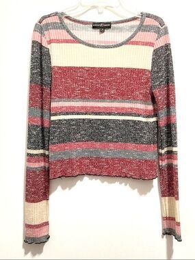 Almost Famous Women’s Striped Knit Top